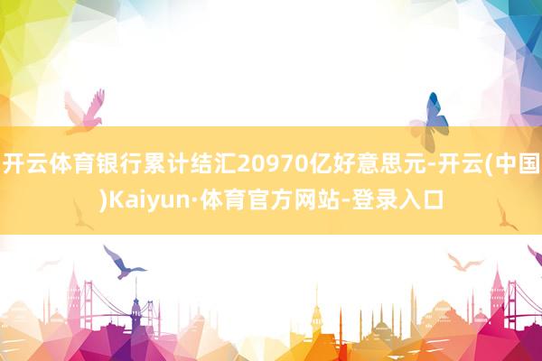 开云体育银行累计结汇20970亿好意思元-开云(中国)Kaiyun·体育官方网站-登录入口