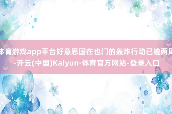 体育游戏app平台好意思国在也门的轰炸行动已逾两周-开云(中国)Kaiyun·体育官方网站-登录入口